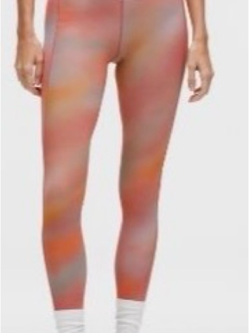 lululemon athletica Orange Multicolor Tie-Dye High-Rise Leggings